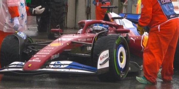 Leclerc, Ferrari sprint tragicomica: a muro durante il giro di ricognizione! Hamilton terzo
