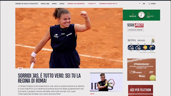 Internazionali d'Italia: Jasmine Paolini regina di Roma, battuta Gauff 2-0