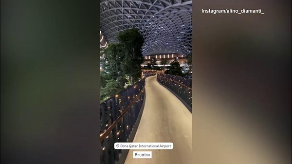 Diamanti scherza: "Bruttino l'aeroporto di Doha"