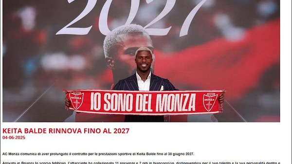 Monza, Keita rinnova fino al 2027