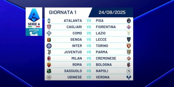 Calendario Serie A 2025/2026: tutte le date e le partite