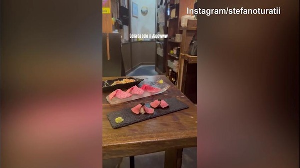 Giappone, cena in solitaria per Stefano Turati