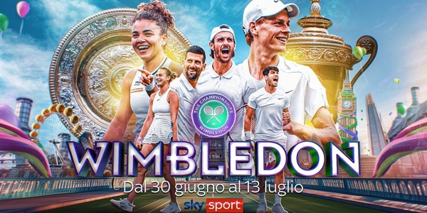 Da lunedì Wimbledon, “The Championships”: in esclusiva su Sky e in streaming su Now