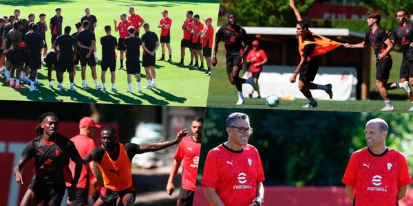 Milan, subito intensità e corsa: il discorso di Allegri, sorrisi Landucci, Ricci e Leao show!
