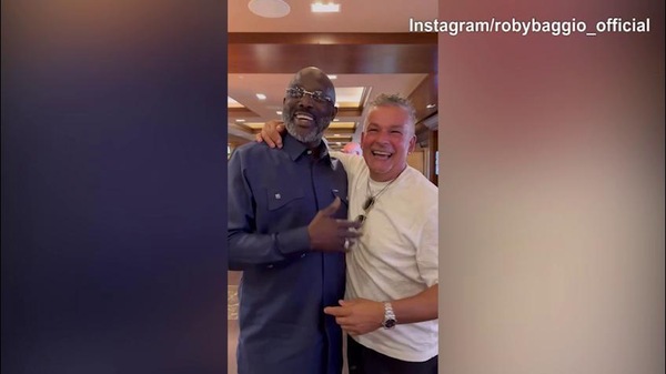 Una splendida "reunion" negli Usa: ecco Roby Baggio e George Weah, che risate insieme!