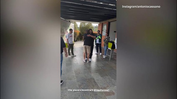 Cassano, che gioia l'incontro con Higuita