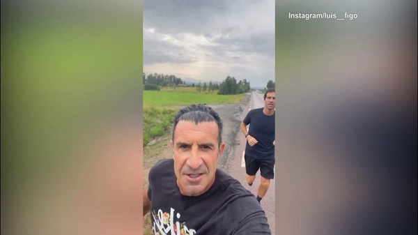Figo, allenamento col cugino del re