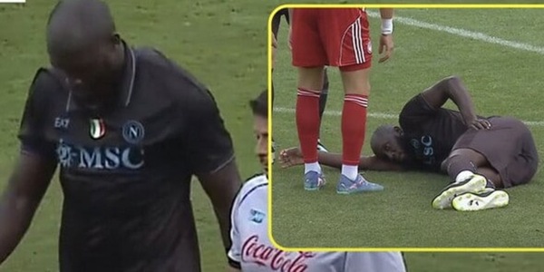 Lukaku infortunato, Conte furioso entra in campo! Napoli-Olympiacos, succede di tutto