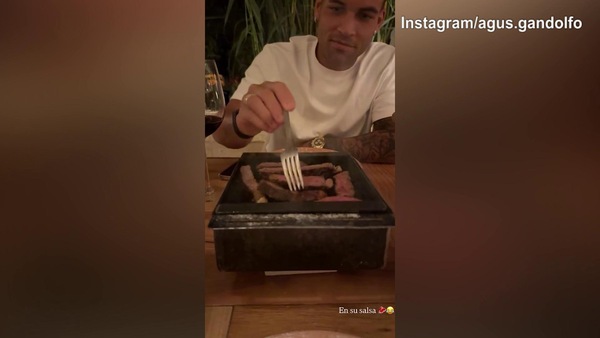 Serata di carne per la coppia Lautaro-Agustina