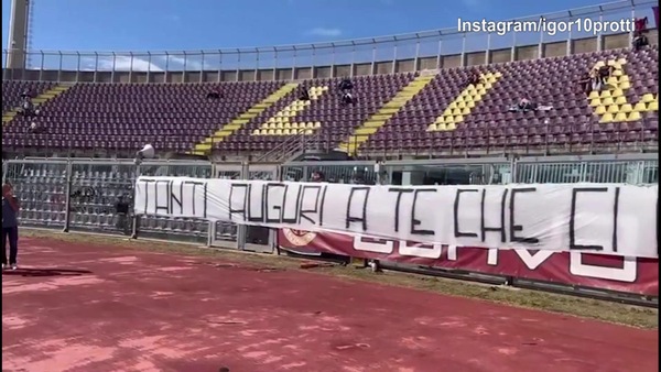 Livorno, il messaggio di auguri della curva per Igor Protti