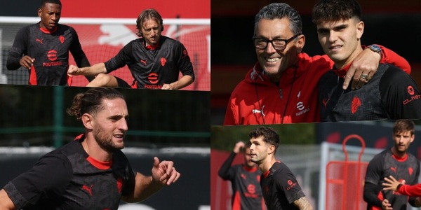 Milan a lavoro in vista della Juve: Landucci carica Bartesaghi, Rabiot atteso da ex