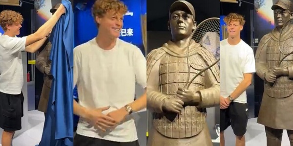 Sinner come Ronaldo, ma la sua statua è di terracotta. E il motivo è... Djokovic