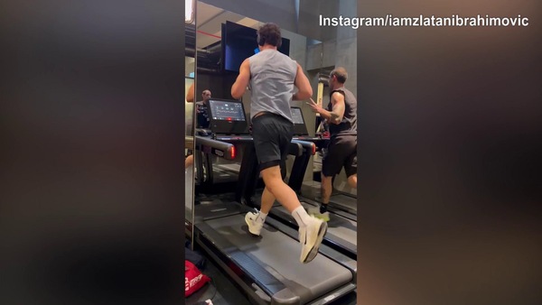 Ibra va di corsa sul tapis-roulant