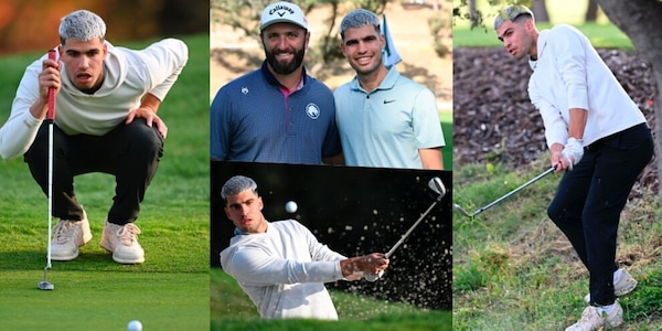 Alcaraz show anche sul campo da golf in attesa di volare in Arabia per il Six Kings Slam