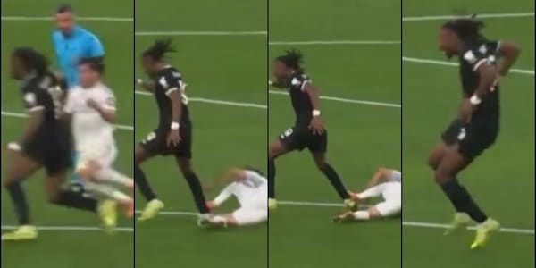 Brahim Diaz graziato, piede a martello su Thuram: per l'arbitro è solo giallo