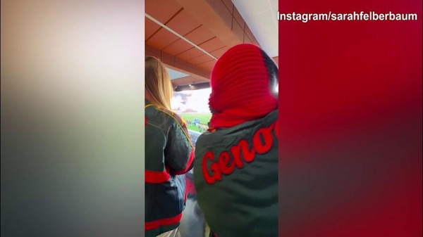 Genoa, Sarah Felberbaum e figli a Marassi per sostenere De Rossi