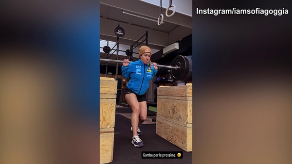Sofia Goggia, duro allenamento sulle gambe