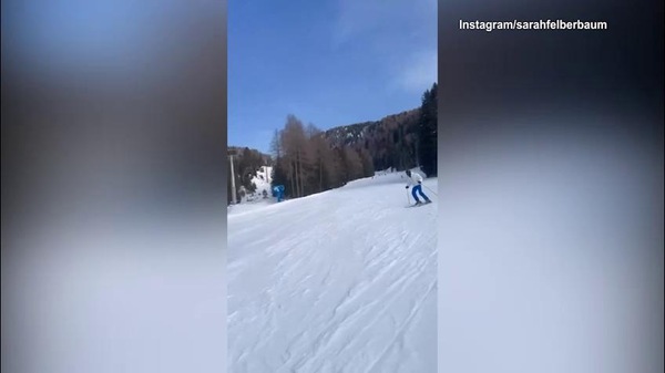 Lady De Rossi in pista con gli sci