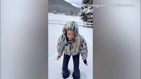 Lady De Rossi, che tuffo nella neve!