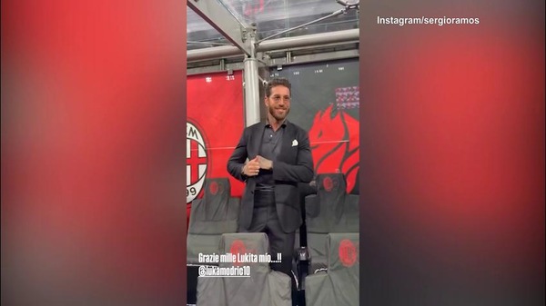 Sergio Ramos tifa Modric a San Siro