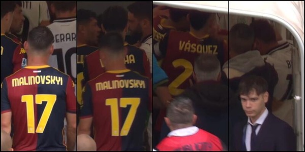 Berardi e Ellertson espulsi, finisce a mani in faccia nel tunnel: Genoa-Sassuolo, parte la rissa