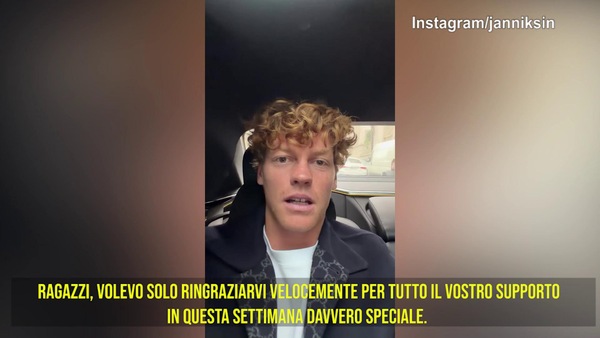 Tennis, Sinner saluta i fan: "Grazie per il supporto"