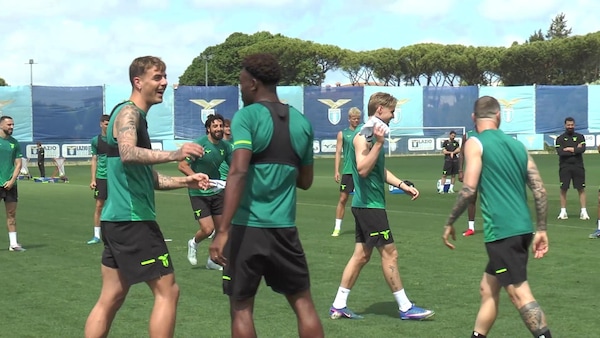 Lazio-Inter, l'allenamento dei biancocelesti con vista finale di Coppa Italia