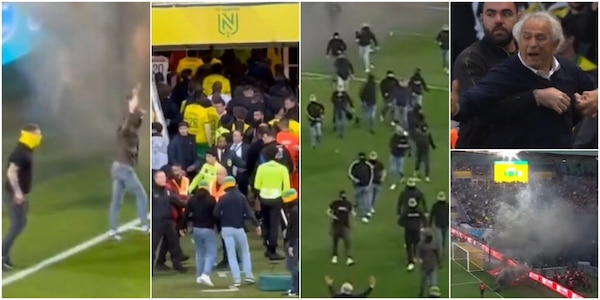 Fumo nero, bastoni e petardi: in Francia i tifosi invadono il campo e fanno sospendere la partita