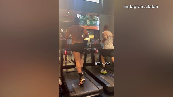 Ibra va di corsa sul tapis roulant