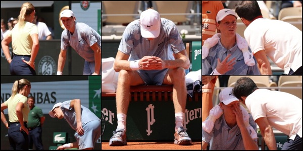 "Devo vomitare", il malore di Sinner al Roland Garros: match sospeso contro Cerundolo