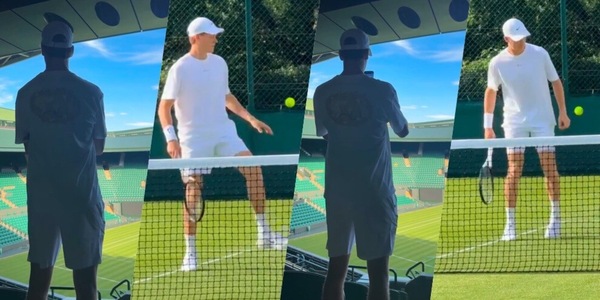 Sinner a Wimbledon: primo allenamento sull'erba dell'All England club poi foto al campo centrale