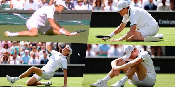 Sinner scivola sull'erba di Wimbledon: che spavento per la caduta di Jannik!
