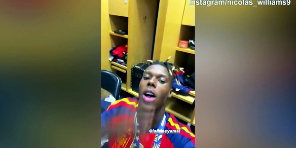 Spagna, la gioia di Nico Williams e Yamal nello spogliatoio dei campioni del Mondo