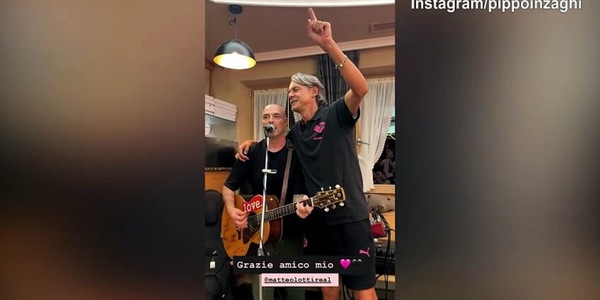 Palermo, ecco Inzaghi versione cantante: "Certe notti...."