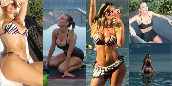 Diletta Leotta, bikini zebrato e allenamento con vista: luglio bollente