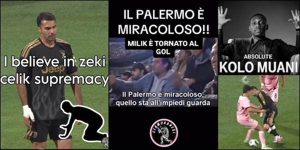 "Palermo miracoloso, gol di Milik!", idolo Celik, bersaglio Kolo: la Juve sui social