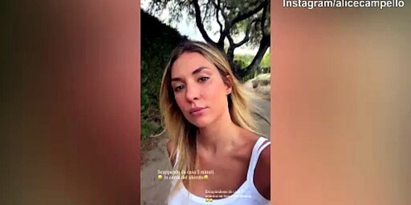 Alice Campello esce di casa ma il destino le 'regala'...la pioggia