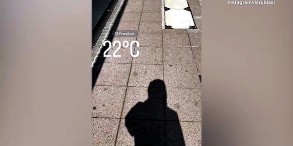Ilary Blasi, giornata a Francoforte