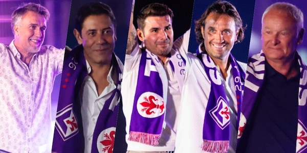 Fiorentina, la festa dopo il crollo. Da Batistuta a Toni, parata di stelle per il centenario