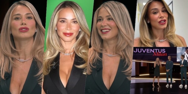 Diletta Leotta, sorrisi e look perfetto per Juve-Milan