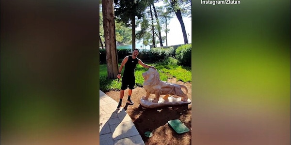Ibra si allena nelle pinete della Croazia