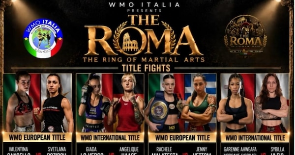 Il gran galà The R.O.M.A. presenta cinque titoli (tra muay thai e kickboxing) tutti al femminile