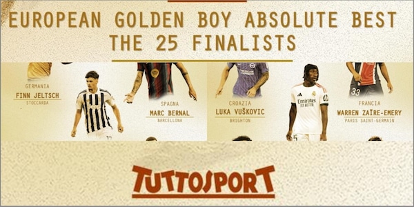 Golden Boy 2026, la lista dei 25 finalisti: c'è anche Alajbegovic!