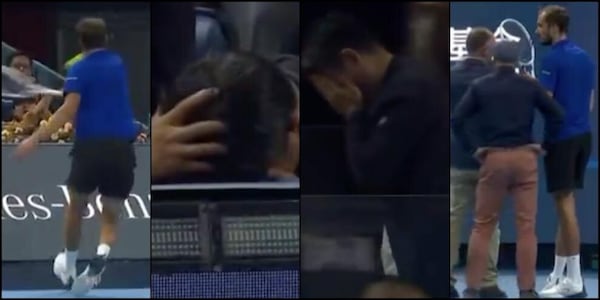 Follia a Pechino: Medvedev colpisce uno spettatore e viene squalificato, Djokovic in finale
