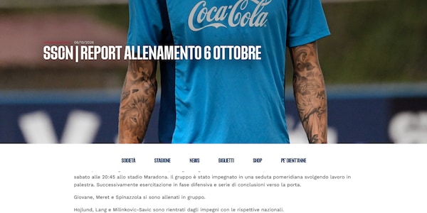 Napoli, stop Vergara: 1 mese out