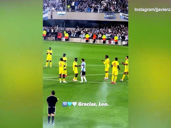 Zanetti al Monumental: "Grazie Leo Messi"