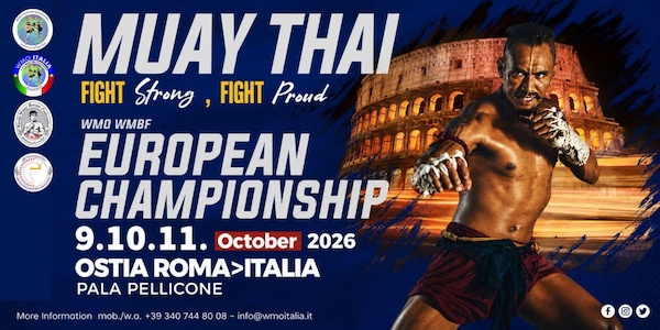 Sport da combattimento: al via la 6ª edizione degli Europei Wmo di Muay Thai
