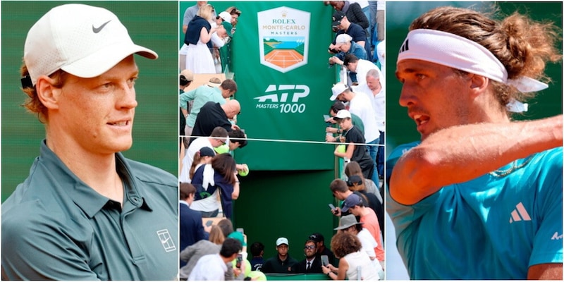 Sinner-Zverev, diretta Montecarlo: la semifinale del Masters 1000 in tempo reale aspettando Alcaraz