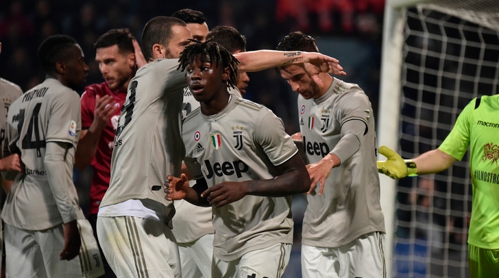 Cagliari-Juventus 0-2: apre Bonucci, chiude Kean