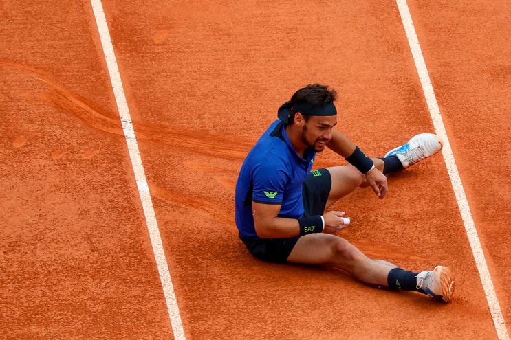 Tennis, Fognini si ferma: non giocherà a Barcellona